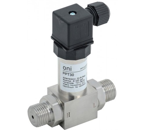 Преобр. давл. PPT30 0,5% 0-6Бар 4-20мА G1/2 DIN43650 ONI  PPT-D-ST-006-4-20-2-2  ONI
