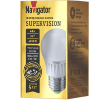 Лампа светодиодная NLL-G45-6-230-4K-E27-FR-SV  80543   Navigator