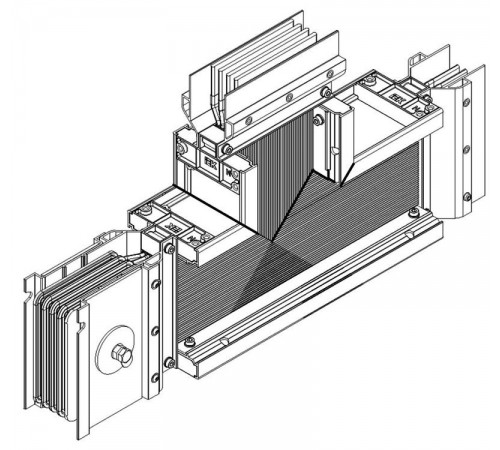 Секц. T-обр. вверх 4000А Al 3L+N+PER НК IP55 тран. IEK  LB-4000A4-25-F-TU  IEK