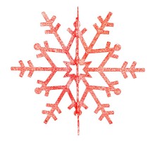 Елочная фигура "Снежинка резная 3D", 61 см, цвет красный  502-362  NEON-NIGHT