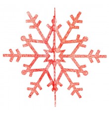 Елочная фигура "Снежинка резная 3D", 61 см, цвет красный  502-362  NEON-NIGHT