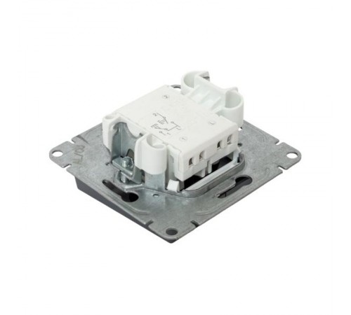 Механизм выключателя, двухклавишный, кнопочный, графит Эпика  UP1-SWG-23 EKF