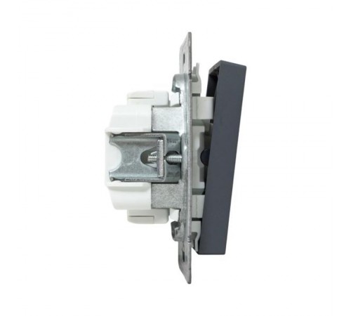 Механизм выключателя, двухклавишный, кнопочный, графит Эпика  UP1-SWG-23 EKF