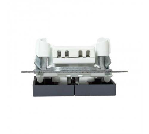 Механизм выключателя, двухклавишный, кнопочный, графит Эпика  UP1-SWG-23 EKF