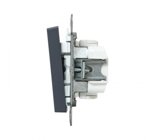 Механизм выключателя, двухклавишный, кнопочный, графит Эпика  UP1-SWG-23 EKF