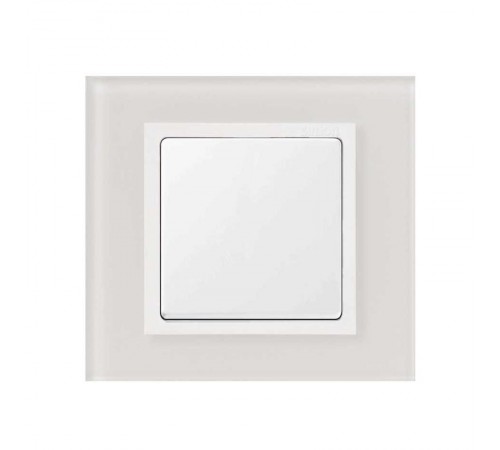 Simon 82 Рамка декоративная, 4 поста, S82 Nature, Стекло, белый-белый  82647-30  Simon