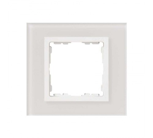 Simon 82 Рамка декоративная, 1 пост, S82 Nature, Стекло, белый-белый  82617-30  Simon