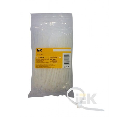 Хомут 2.5х100мм нейлон (100шт)   UHH31-D025-100-100  IEK