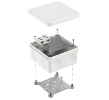 Коробка огнестойкая разветвительная для о/п двухкомпонентная 60-0300-FR6.0-4-2-Р Е15-Е60 RAL9003 100х100х50 (14 шт/уп)  60-0300-9003-FR6.0-4-2-Р  Пр