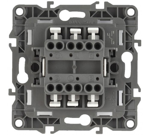 Переключатель двойной 12-1106-04 10АХ-250В,  шампань  Б0014666  ЭРА