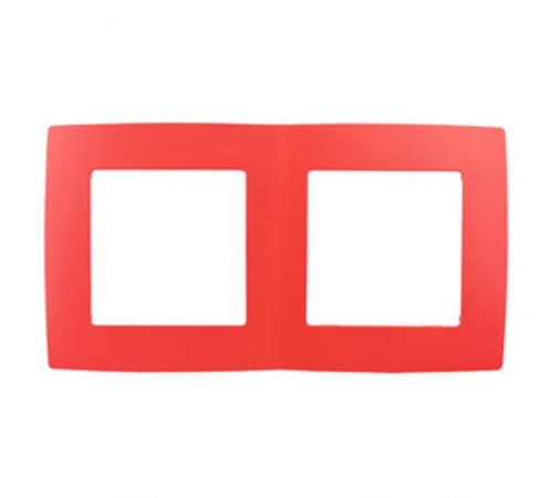 Рамка на 2 поста 12-5002-23  ,  красный  Б0019397  ЭРА