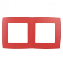 Рамка на 2 поста 12-5002-23  ,  красный  Б0019397  ЭРА