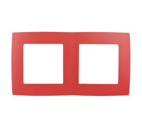 Рамка на 2 поста 12-5002-23  ,  красный  Б0019397  ЭРА