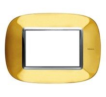 Axolute декоративные накладки в форме эллипса, глянцевые, цвет золото, на 3 модуля  HB4803OR  Legrand