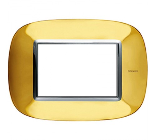 Axolute декоративные накладки в форме эллипса, глянцевые, цвет золото, на 3 модуля  HB4803OR  Legrand