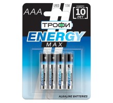 Батарейка щелочная (алкалиновая) LR03-4BL ULTRA (40/960/30720) (AAA)   Б0015137  ТРОФИ