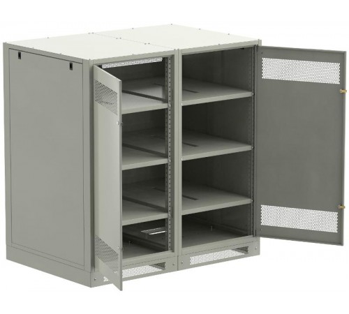 ITK LINEA B Шкаф (пустой) 1450х1400мм дверь двуст. мет. сер.  LB35-14H49-2M  ITK