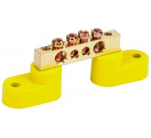 Шина PE "земля" на двух угловых изоляторах ШНИ-6х9-4-У2-Ж  YNN10-69-4C2-K05  IEK