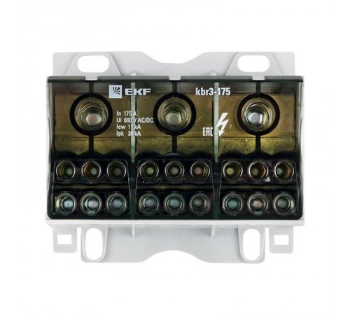 Блок распределительный КБР тройной 175A  kbr3-175  EKF