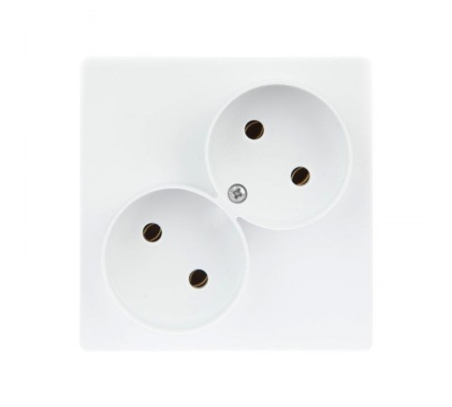 Simon 24 Белый Розекта 2х2К   2450457-030  Simon