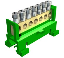 Клемма защитного провода желто-зеленая 7x16 мм2  2054019  OBO Bettermann