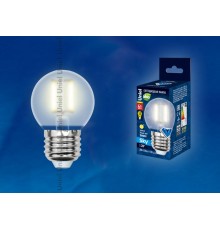 Лампа светодиодная LED-G45-6W/WW/E27/FR PLS02WH LED. "шар", мат. 3000К Серия Sky  UL-00000302  Uniel