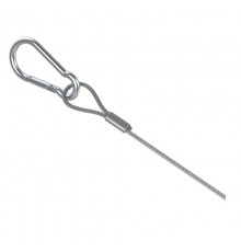 Трос оцинкованный с карабином и замком 7 м, толщ. 2,0 мм, Сендзимир цинк, 070107  ТРК-7-2,0-СЦ   Ostec