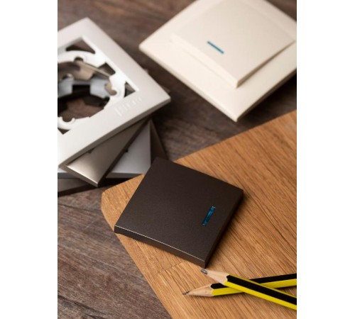 Валенсия лицевая панель выключателя 1-кл. с индикатором 10А графит EKF PROxima   ESV10-L-121-60   EKF