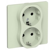 FLITE Розетка 2-ая с заземлением без шторок 16А РС12-0-К-ФлП панг  FI-R21C-16-K92  IEK