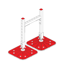 Опорная конструкция для гор. прямоуг. воздуховодов  TECHNORAPTOR FOOT 350х500 HD  KM-TR-F-SSHRAD-350-500 HD  КМ - профиль