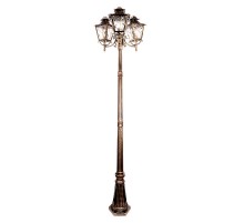 Светильник декоративный уличный PL638 3*60W 230V E27 650*570*2290мм, черное золото (столб)  11646  Feron
