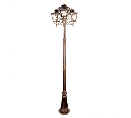 Светильник декоративный уличный PL638 3*60W 230V E27 650*570*2290мм, черное золото (столб)  11646  Feron