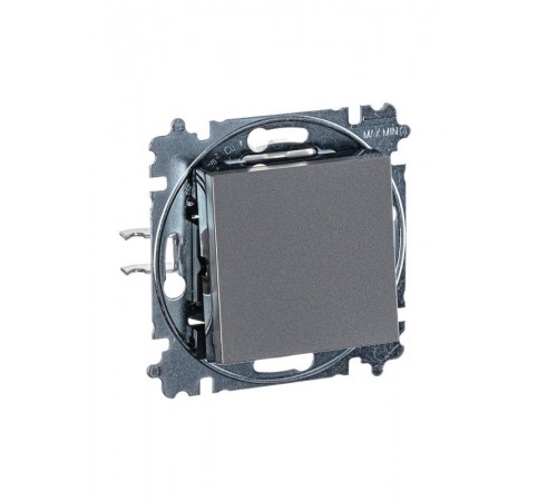 ABB Levit Сталь / дымчатый чёрный Выключатель 1-кл.  3559H-A01445 69W  2CHH590145A6069  ABB