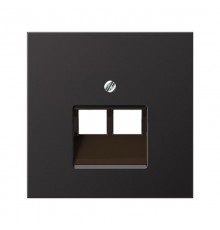 Накладка на двойные UAE-розетки; термопласт; черный матовый EP569-2BFPLUASWM Jung