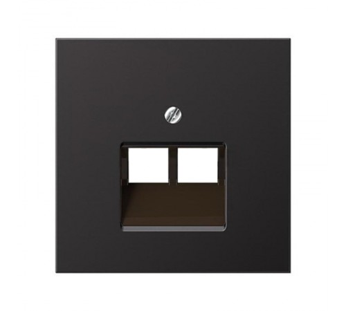 Накладка на двойные UAE-розетки; термопласт; черный матовый EP569-2BFPLUASWM Jung