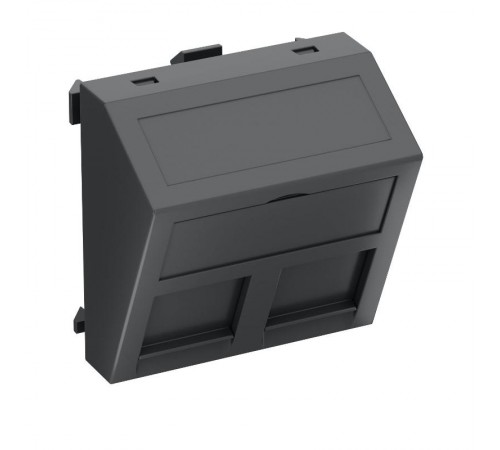 Корпус компьютерной розетки Modul45 тип B (наклонный) 45x45 мм (черный) (DTS-2B SWGR1)  6119246  OBO Bettermann