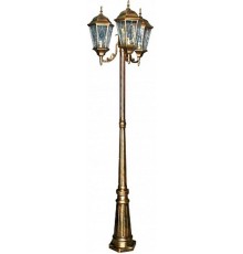 Светильник садово-парковый PL158 3*60W 230V E27 630*630*2200мм черное золото (большой, столб 2М)  11326  FERON