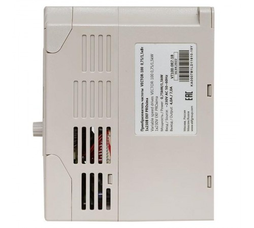 Преобразователь частоты 0,75/1,5кВт 1х230В VECTOR-100 EKF PROxima  VT100-0R7-1B  EKF