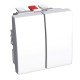 ПЕРЕКЛЮЧАТЕЛЬ 2X-КЛАВИШНЫЙ 16A БЕЛ R9003  ALB44056  Schneider Electric