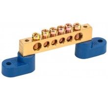 Шина N "ноль" на двух угловых изол ШНИ-8х12-6-У2-С   YNN10-812-6C2-K07  IEK 