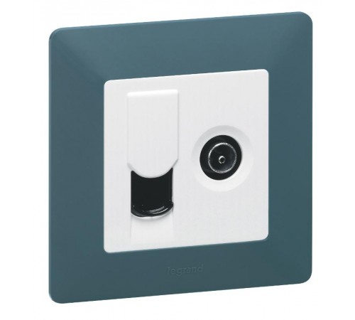Valena LIFE Белый Накладка розетки TV-RJ45  754830  Legrand