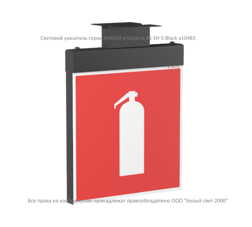 Световой указатель аварийного освещения BS-RADEM-10-S1-24 Black  a15560  Белый свет
