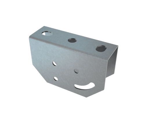 Универсальная потолочная скоба S:2,0 мм INOX304  UPD INOX304  КМ - профиль