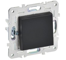 SKANDY Выключатель 1-клавишный проходной 10А SK-V02Bl черный  SK-V12-0-10-K02  IEK