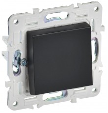 SKANDY Выключатель 1-клавишный 10А SK-V01Bl черный  SK-V10-0-10-K02  IEK