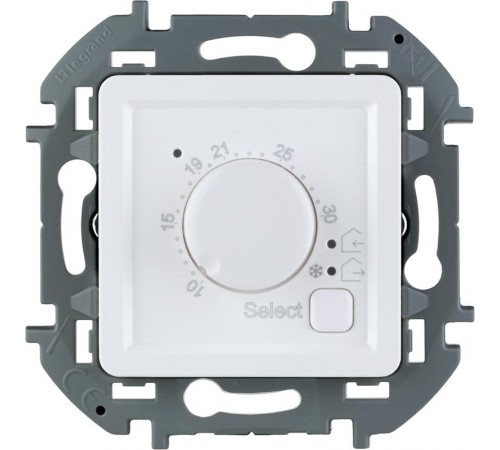 Inspiria Белый Термостат для тёплых полов с внешним датчиком без рамки  673810  Legrand