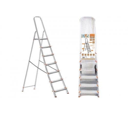 Стремянка алюминиевая СА7, 7 ступеней, усиленный профиль h=1470 мм, Народная  SQ1028-0107  TDM