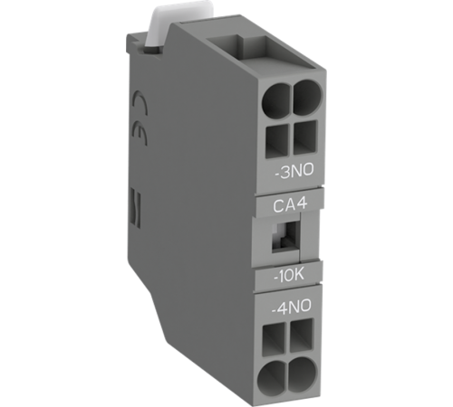 Блок контактный CA4-10K (1НО) фронтальный с втычными клеммами для контакторов AF09K-AF38K и реле NF22EK-NF40EK  1SBN010160R1010  ABB