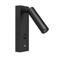 Светильник светодиодный SP-BED-CHARGE-S60x125-3W Warm3000 (BK, 20 deg, 230V, USB-A, USB-C) (Arlight, IP20 Металл, 3 года)  029629(1)  Arlight
