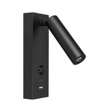 Светильник светодиодный SP-BED-CHARGE-S60x125-3W Warm3000 (BK, 20 deg, 230V, USB-A, USB-C) (Arlight, IP20 Металл, 3 года)  029629(1)  Arlight